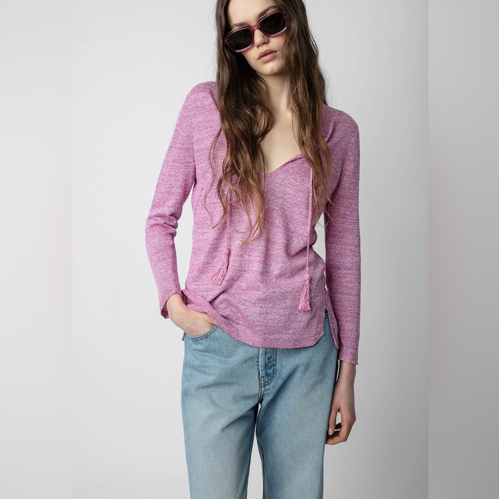 Zadig & Voltaire Amber Li Sweater in color Rose size Small